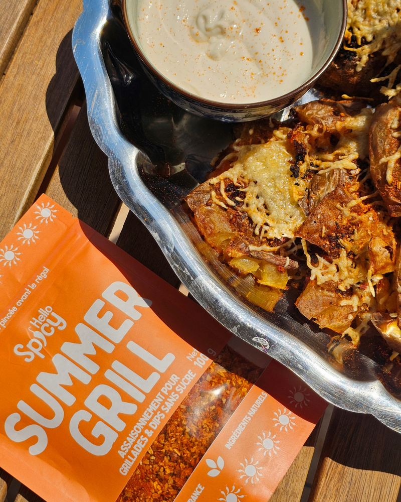 Smashed Potatoes au Summer Grill & Emmental Fondant